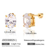 Wholesale Electroplated Geometric Stainless Steel Earrings For Women Light Luxury Minimalist Style