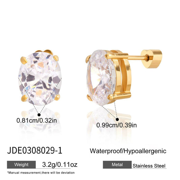 Wholesale Electroplated Geometric Stainless Steel Earrings For Women Light Luxury Minimalist Style