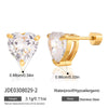 Wholesale Electroplated Geometric Stainless Steel Earrings For Women Light Luxury Minimalist Style