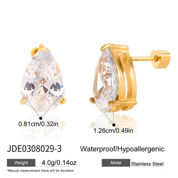 Wholesale Electroplated Geometric Stainless Steel Earrings For Women Light Luxury Minimalist Style