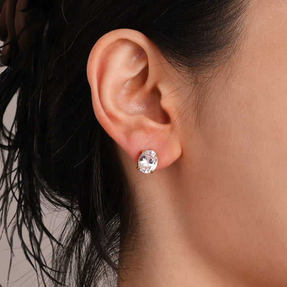 Wholesale Electroplated Geometric Stainless Steel Earrings For Women Light Luxury Minimalist Style