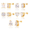 Wholesale Electroplated Geometric Stainless Steel Earrings For Women Light Luxury Minimalist Style