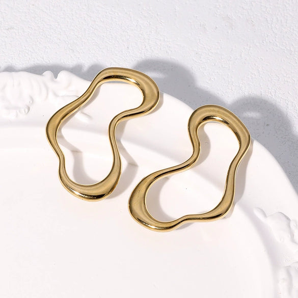 Wholesale Electroplated Geometric Stainless Steel Earrings For Women