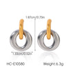 Wholesale Electroplated Geometric Stainless Steel Earrings For Women