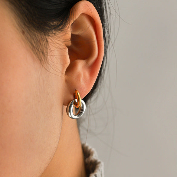 Wholesale Electroplated Geometric Stainless Steel Earrings For Women