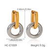 Wholesale Electroplated Geometric Stainless Steel Earrings For Women