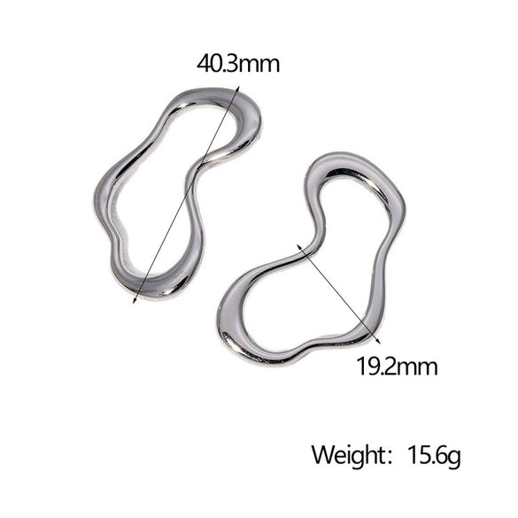 Wholesale Electroplated Geometric Stainless Steel Earrings For Women