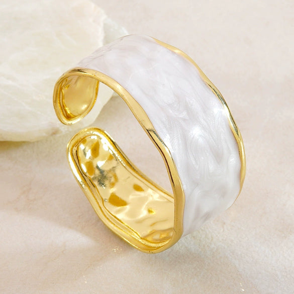 Wholesale Electroplated Geometric Stainless Steel Enamel Bracelet