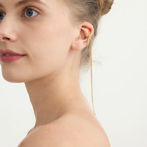 Wholesale Electroplated Geometric Stainless Steel Hollow Ear Clips Earrings For Women