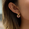 Wholesale Electroplated Geometric Stainless Steel Hoop Earrings For Women With Small Fresh And Sweet Design