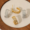 Wholesale Electroplated Geometric Stainless Steel Mesh Earrings For Women