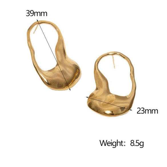 Wholesale Electroplated Geometric Stainless Steel Minimalist Women's Earrings