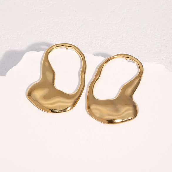 Wholesale Electroplated Geometric Stainless Steel Minimalist Women's Earrings