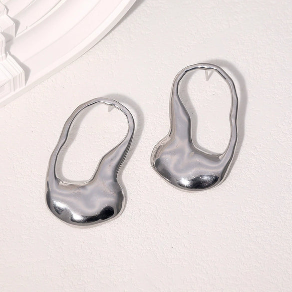 Wholesale Electroplated Geometric Stainless Steel Minimalist Women's Earrings