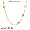 Wholesale Electroplated Geometric Stainless Steel Necklace And Bracelet Set Jewelry Accessories For Women