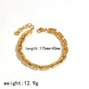 Wholesale Electroplated Geometric Stainless Steel Necklace And Bracelet Set Jewelry Accessories For Women
