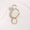 Wholesale Electroplated Geometric Stainless Steel Open Ring And Bracelet For Women