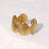 Wholesale Electroplated Geometric Stainless Steel Open Ring For Women Casual Minimalist Style