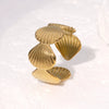 Wholesale Electroplated Geometric Stainless Steel Open Ring For Women Casual Minimalist Style