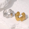 Wholesale Electroplated Geometric Stainless Steel Open Ring For Women Casual Minimalist Style