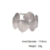 Wholesale Electroplated Geometric Stainless Steel Open Ring For Women Casual Minimalist Style
