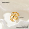 Wholesale Electroplated Geometric Stainless Steel Open Ring For Women With Light Luxury Design