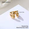 Wholesale Electroplated Geometric Stainless Steel Open Ring For Women With Light Luxury Design