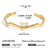 Wholesale Electroplated Geometric Stainless Steel Open Zircon Bracelet Jewelry For Women