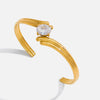 Wholesale Electroplated Geometric Stainless Steel Open Zircon Bracelet Jewelry For Women