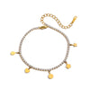 Wholesale Electroplated Geometric Stainless Steel Pendant Bracelet For Women
