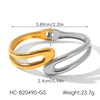 Wholesale Electroplated Geometric Stainless Steel Simple Irregular Open Bracelets Accessories