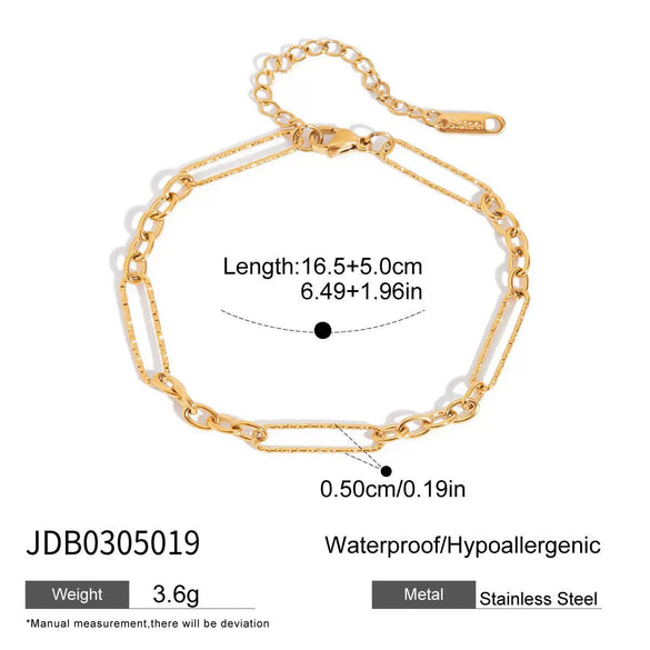 Wholesale Electroplated Geometric Stainless Steel Women's Bracelet