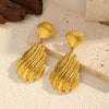 Wholesale Electroplated Geometric Stainless Steel Women's Earrings In Ins Style And Minimalist Design
