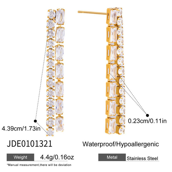 Wholesale Electroplated Geometric Stainless Steel Women's Earrings