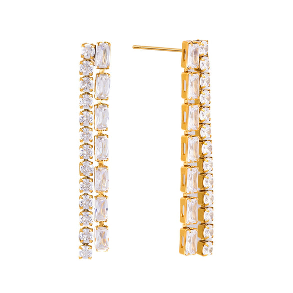 Wholesale Electroplated Geometric Stainless Steel Women's Earrings