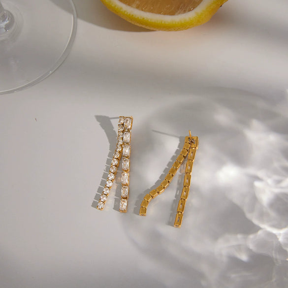Wholesale Electroplated Geometric Stainless Steel Women's Earrings