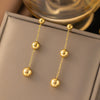 Wholesale Electroplated Geometric Titanium Steel And Stainless Steel Earrings For Women With Fresh And Minimalist Style