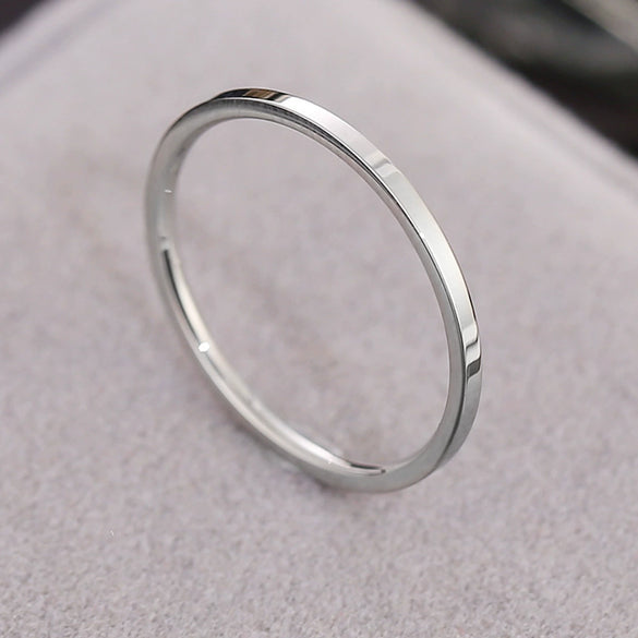 Wholesale Electroplated Geometric Titanium Steel Round Ring For Women And Unisex