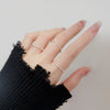 Wholesale Electroplated Geometric Titanium Steel Round Ring For Women And Unisex