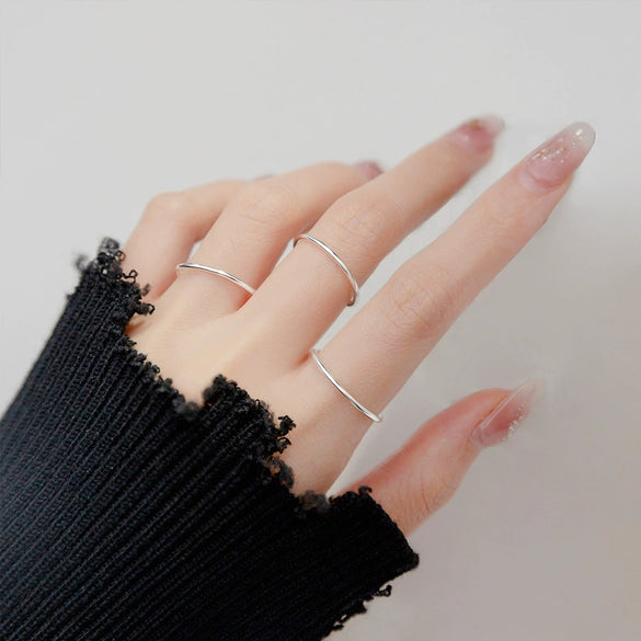 Wholesale Electroplated Geometric Titanium Steel Round Ring For Women And Unisex