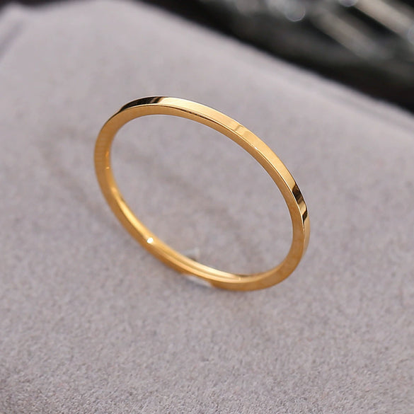 Wholesale Electroplated Geometric Titanium Steel Round Ring For Women And Unisex