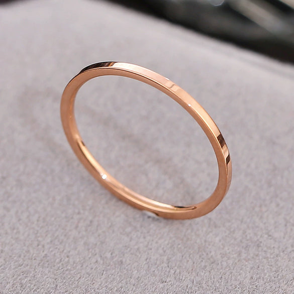 Wholesale Electroplated Geometric Titanium Steel Round Ring For Women And Unisex