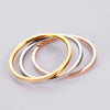Wholesale Electroplated Geometric Titanium Steel Round Ring For Women And Unisex