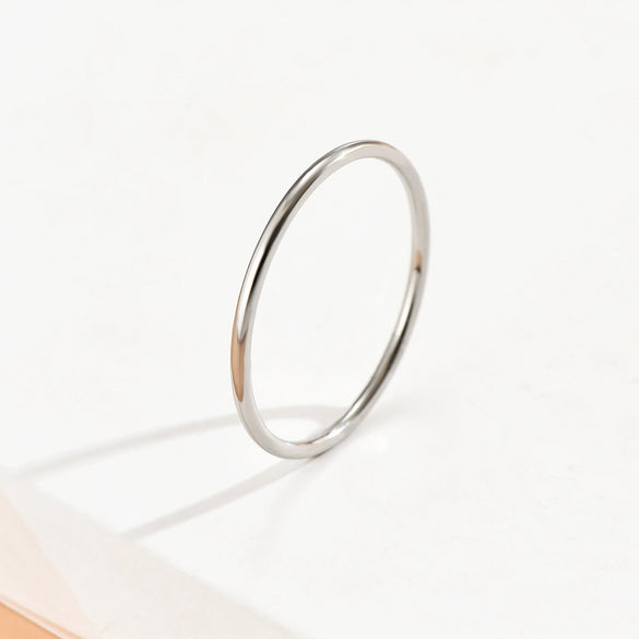 Wholesale Electroplated Geometric Titanium Steel Round Ring For Women And Unisex
