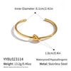 Wholesale Electroplated Geometric Twist Knotted Stainless Steel Bracelet Jewelry For Women