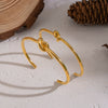 Wholesale Electroplated Geometric Twist Knotted Stainless Steel Bracelet Jewelry For Women