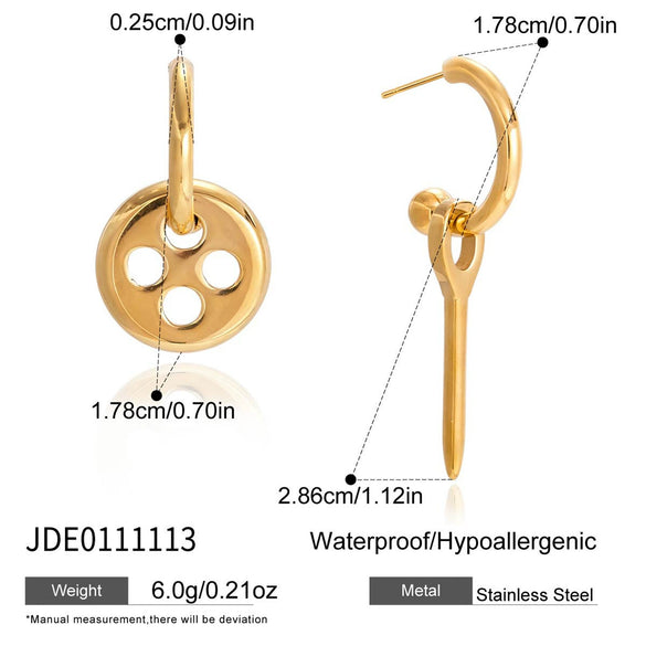 Wholesale Electroplated Geometric Ushaped Stainless Steel Earrings For Women
