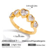 Wholesale Electroplated Geometric White Zircon Stainless Steel Women's Ring With Simple And Exquisite Design