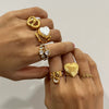 Wholesale Electroplated Geometric White Zircon Stainless Steel Women's Ring With Simple And Exquisite Design