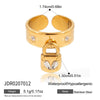 Wholesale Electroplated Geometric White Zircon Stainless Steel Women's Ring With Simple And Exquisite Design
